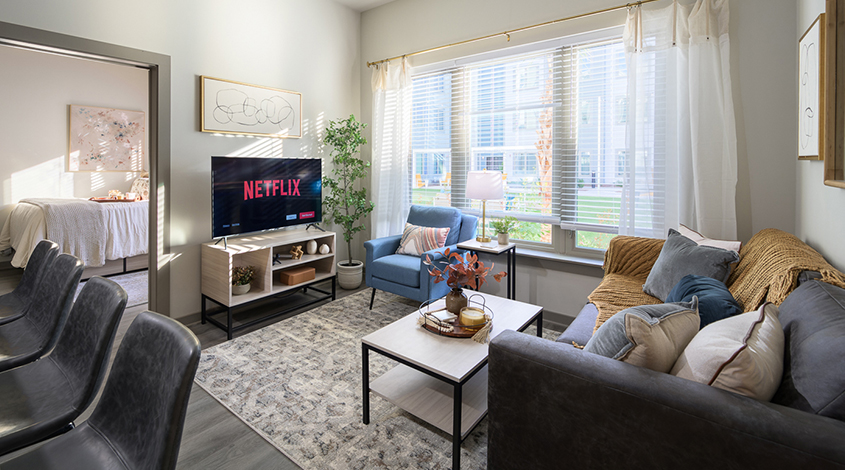 furnished living space